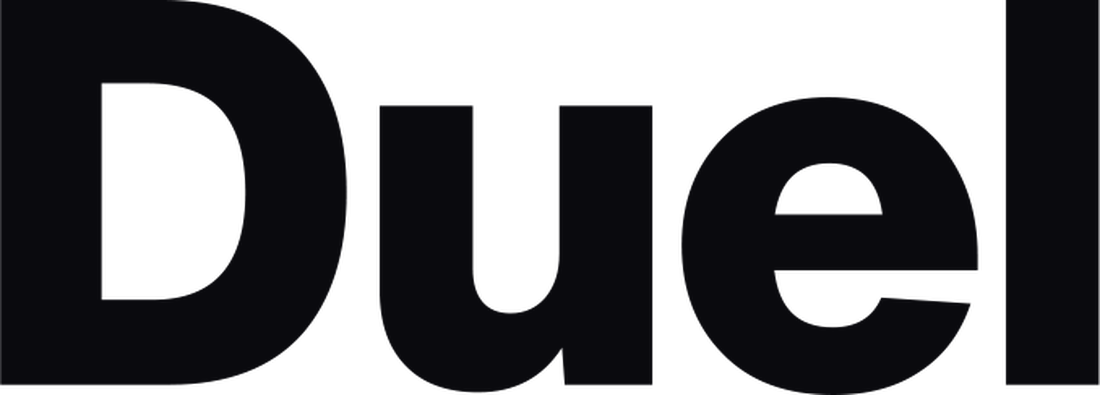 Czarne logo Duel Casino (monochrom)
