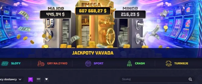 Jackpoty Vavada Casino - MAJOR, MEGA i MINOR