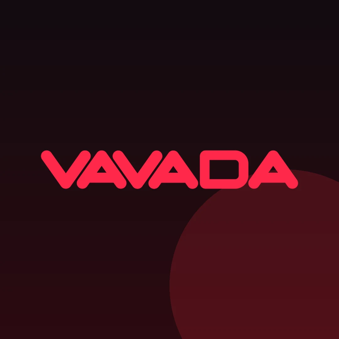 Kwadratowe logo Vavada Casino na gradiencie